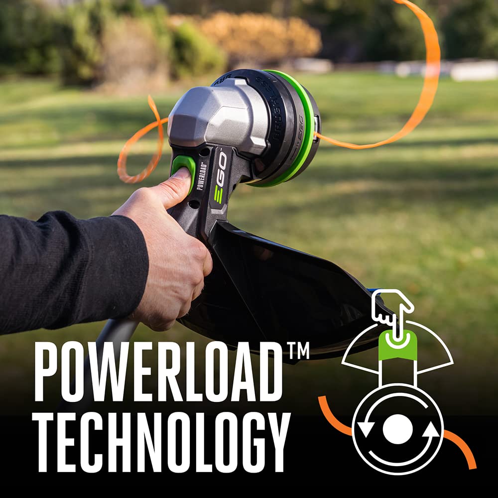 EGO Power+ ST1502SA 15-Inch 56-Volt Cordless String Trimmer with Rapid Reload and Split Shaft 2.5Ah Battery and Charger Included, Black