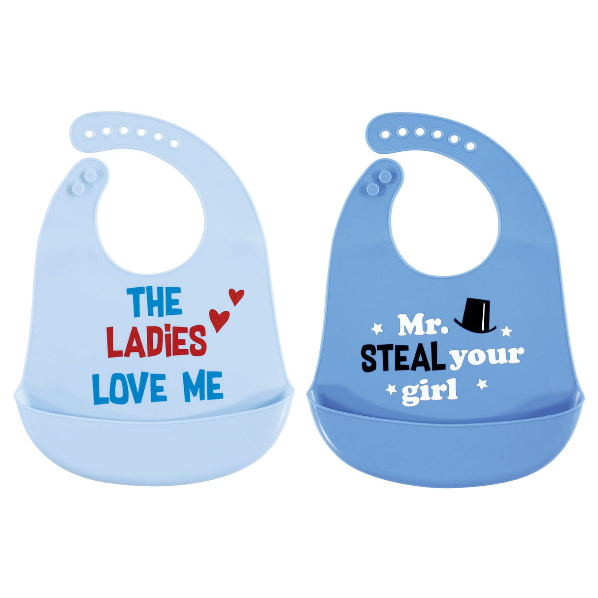 Hudson Baby Unisex Baby Silicone Bibs, Perfect Gentlemen, One Size