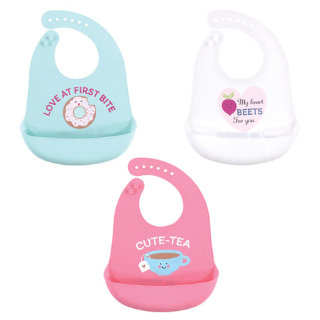Hudson Baby Unisex Baby Silicone Bibs, Perfect Gentlemen, One Size