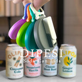 4-pack 4 Color Soda Can Lids with straw, Soda Can Covers with Silicone straw BPA-Free Reusable For Fits standard For Canned Beverage, Beer, Juice,Seltzer. (Colour mixture)