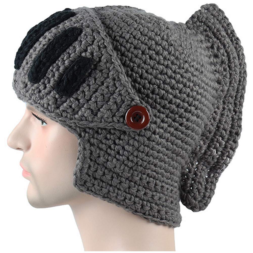 Creative Barbarian Knit Beard Hat Funny Knit Cap Wig Beanie Hats Beard Facemask