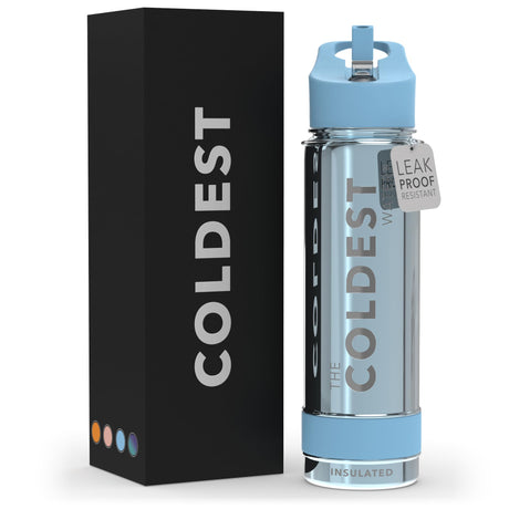 Coldest Insulated Water Bottle with Straw Lid - Stainless Steel Metal Thermos for Men & Women (Matte Black, 32 oz)