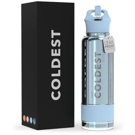 Coldest Insulated Water Bottle with Straw Lid - Stainless Steel Metal Thermos for Men & Women (Matte Black, 32 oz)