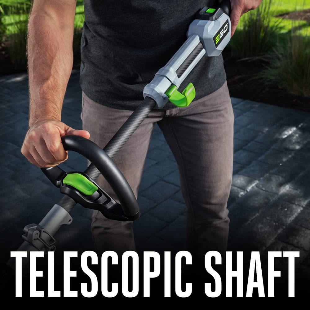 EGO Power+ ST1502SA 15-Inch 56-Volt Cordless String Trimmer with Rapid Reload and Split Shaft 2.5Ah Battery and Charger Included, Black