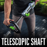 EGO Power+ ST1502SA 15-Inch 56-Volt Cordless String Trimmer with Rapid Reload and Split Shaft 2.5Ah Battery and Charger Included, Black