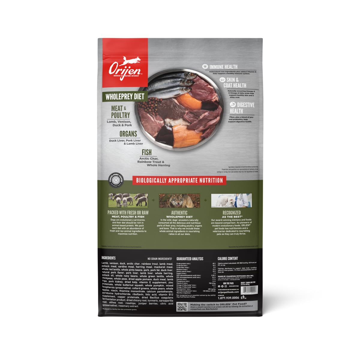 ORIJEN Dry Dog Food, Grain Free Dry Dog Food for All Life Stages, Fresh or Raw Ingredients, 13lb, Multiple Options