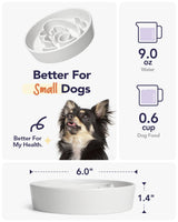 LE TAUCI Dog Bowls Slow Feeder Ceramic, 1.5 Cups Slow Feeding Dog Bowl Small Medium Breed, Puppy Slow Feeder Bowl for Fast Eater, Dog Dishes to Slow Down Eating, Puzzle Dog Food Bowl, Maze Purple