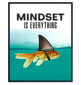 Motivational Wall Art Posters for Home, Office - Mindset is Everything - LARGE 11X14 - Inspirational Gifts for Men, Students - Entrepreneur Wall Art Decor - Uplifting Self-Improvement Positive Quotes