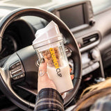 CRUNCHCUP XL Yellow - Portable Plastic Cereal Cups for Breakfast On the Go, To Go Cereal and Milk Container for your favorite Breakfast Cereals, No Spoon or Bowl Required