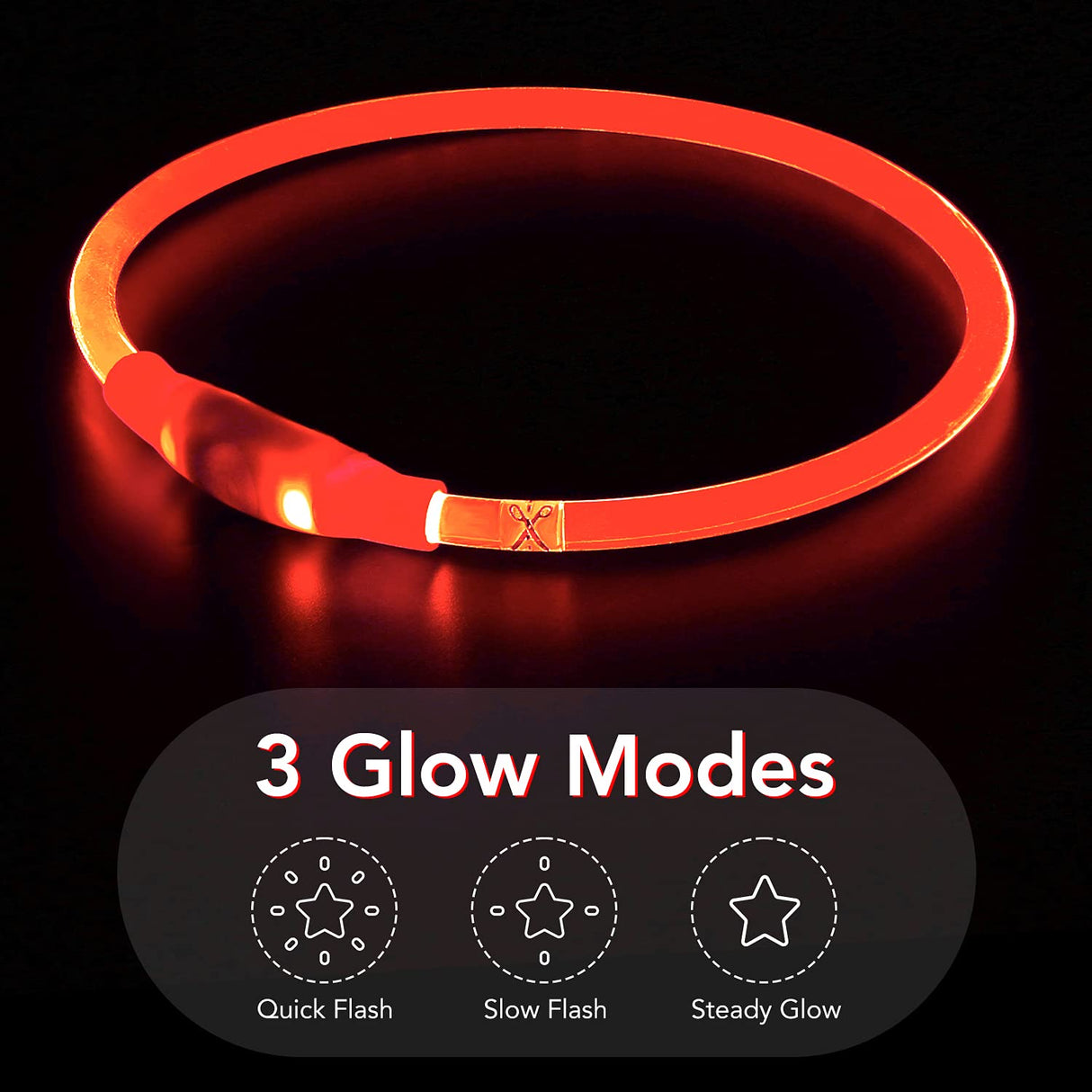Colaseeme LED Dog Collar Light Up Dog Collars 1 Count USB Rechargeable TPU Glow Safety Basic Dog Collars, Please Do Not Use Fast Charging (Green)