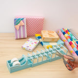 | Original Viral Desktop Tape Dispenser for Gift Wrapping & Crafts | Prepares 18 Tape Strips Fast | Blade-Free, Compact, Heavy-Duty | Fits Standard, Washi & Double-Sided Tape