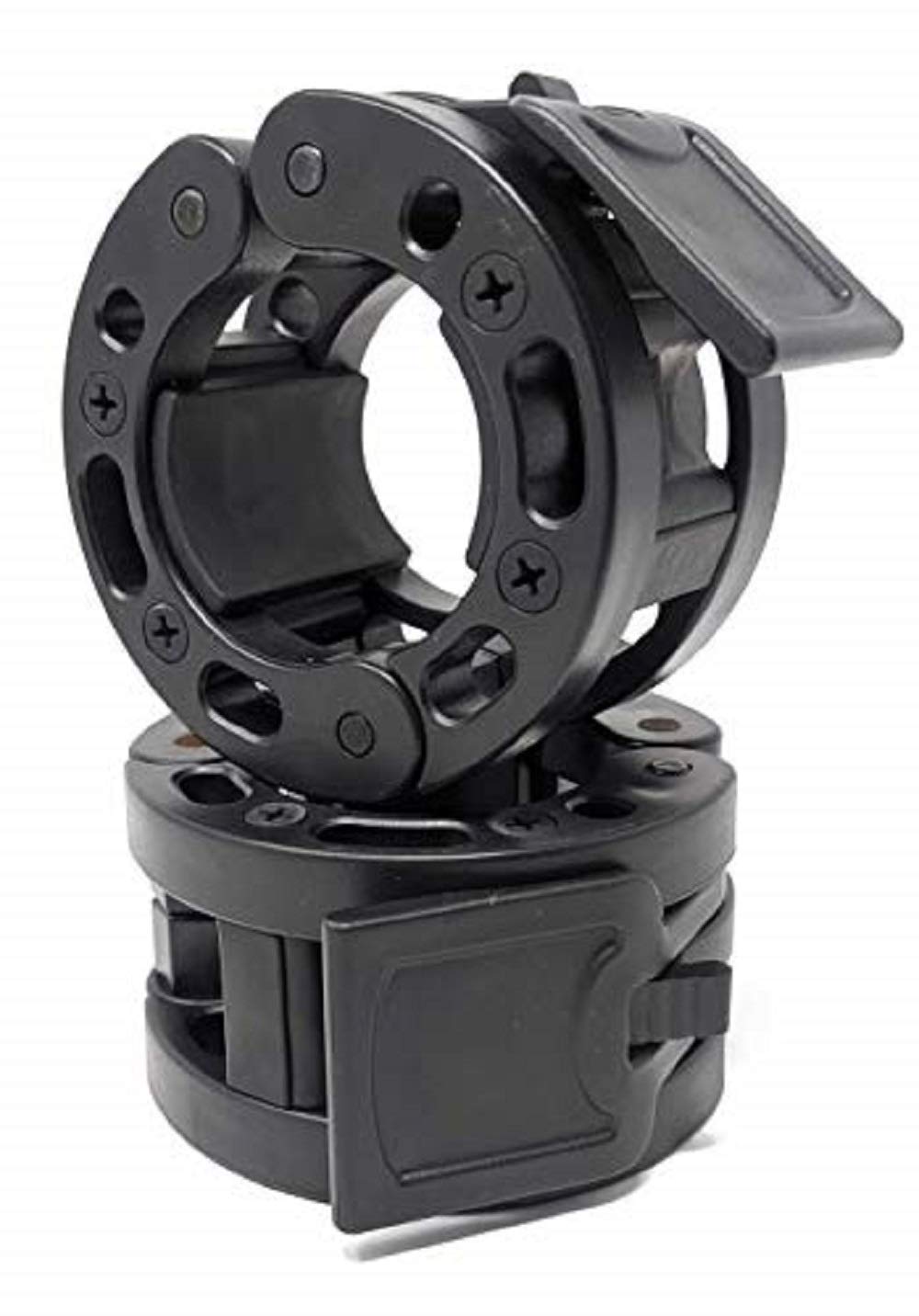 Clout Fitness Olympic Barbell Clamps Collars Quick Release Pair of Locking Weight Clips Fit 2 Inch Barbell for Weightlifting