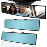 OBTANIM 2 PCS Rearview Mirror 12 Inch HD Glass Anti Glare Clip On Panoramic Wide Angle Car Interior Rear View Mirror Accessories for SUV Trucks (White)
