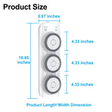 Electric Back Scrubber for Shower, Wall Mounted Electric Shower Back Scrubber, Dry Brushing Body Brush for Bathing, Cleansing, Exfoliating and Massaing, with 3 Spin Skin Bath Brush Heads