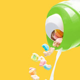 CRUNCHCUP XL Yellow - Portable Plastic Cereal Cups for Breakfast On the Go, To Go Cereal and Milk Container for your favorite Breakfast Cereals, No Spoon or Bowl Required