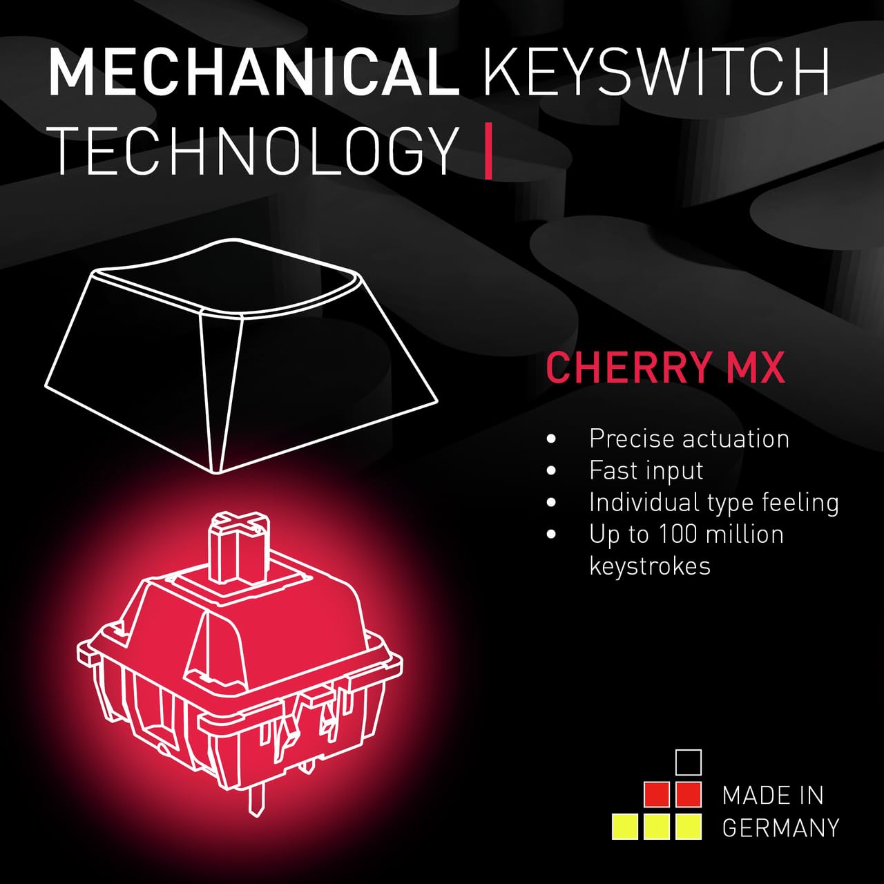 Cherry MX Board 3.0 S Wired Gamer Mechanical Keyboard with Aluminum Housing - MX Brown Switches (Slight Clicky) for Gaming and Office - Customizable RGB Backlighting - Full Size - Black