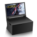 G-STORY 14‘’ Portable Monitor for Xbox Series X 4K Portable Gaming Monitor IPS Screen for Xbox Series X（not Included） with Two HDMI, HDR, Freesync Game Mode Travel (14“&4K for Xbox Series X)
