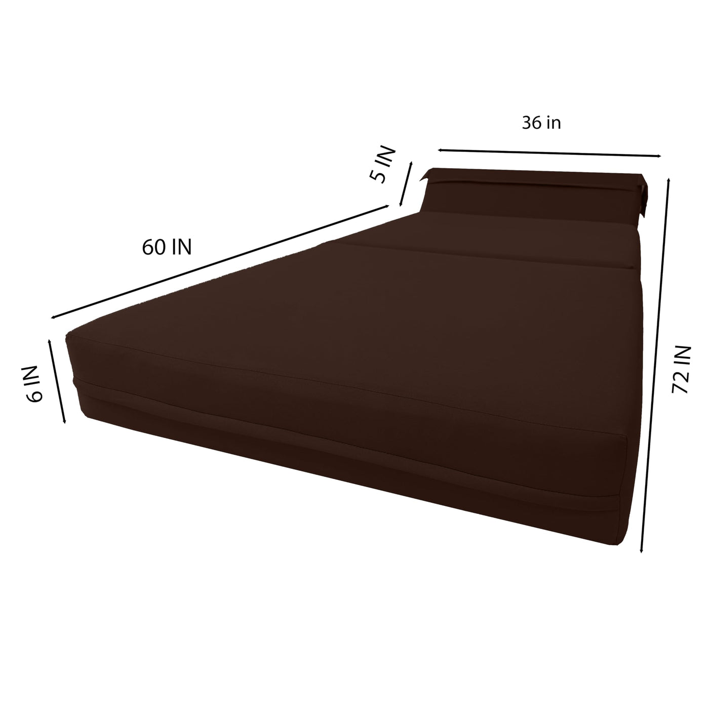 D&D Futon Furniture Sleeper Chair Folding Bed, Studio Sofa Guest Folded Mattress, High Density Foam (70 x 24 x 6, Navy Blue)