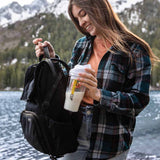 CRUNCHCUP XL Yellow - Portable Plastic Cereal Cups for Breakfast On the Go, To Go Cereal and Milk Container for your favorite Breakfast Cereals, No Spoon or Bowl Required