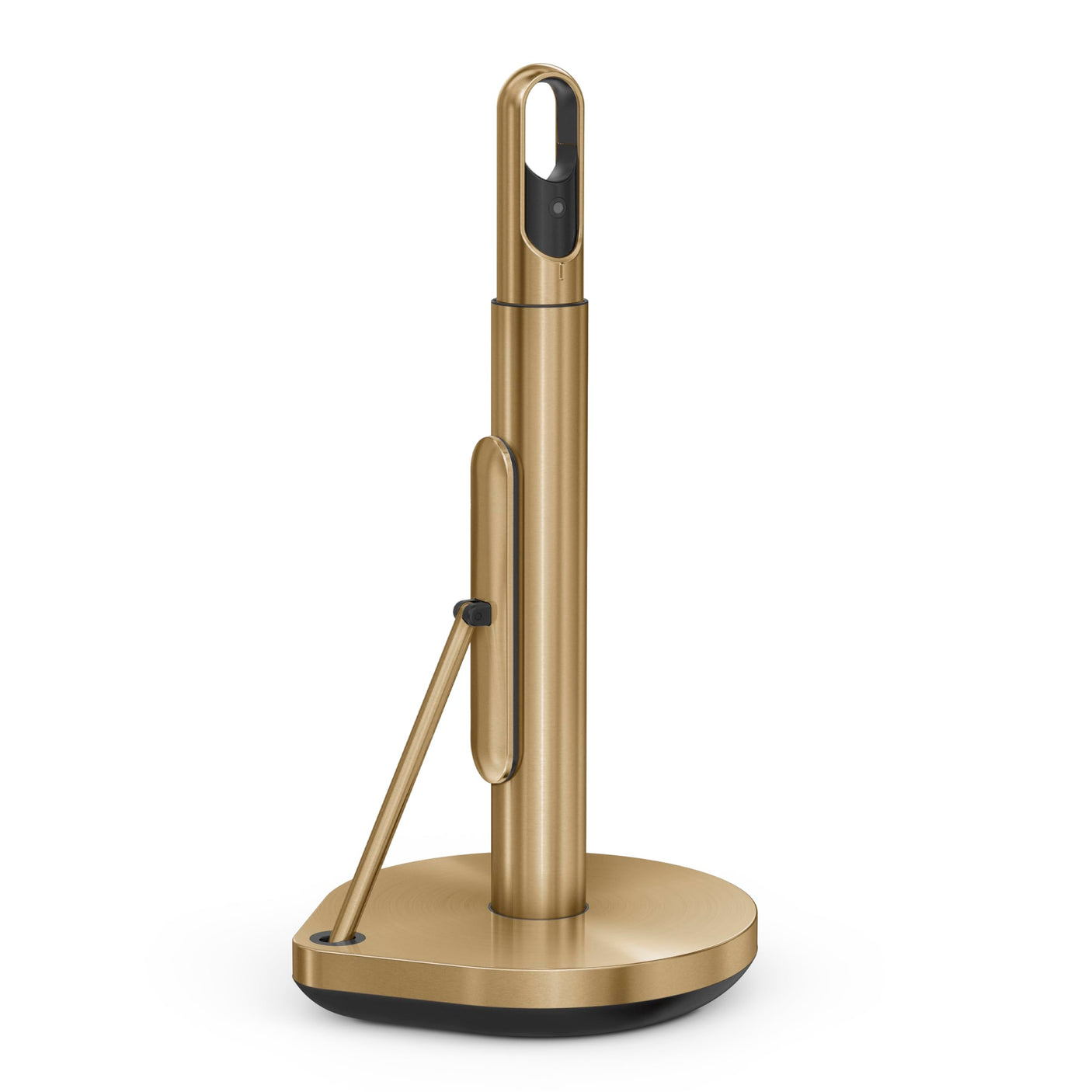 simplehuman Standing Paper Towel Holder with Spray Pump, Brass Stainless Steel, Gold