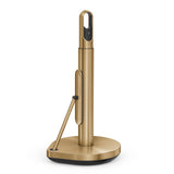 simplehuman Standing Paper Towel Holder with Spray Pump, Brass Stainless Steel, Gold