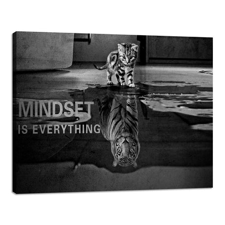 Success Tree Inspirational Quote Canvas Wall Art Motivational Motto Painting Inspiring Entrepreneur Posters Prints Artwork Decor Framed for Home Office Classroom Ready to Hang - 12" Wx18 H