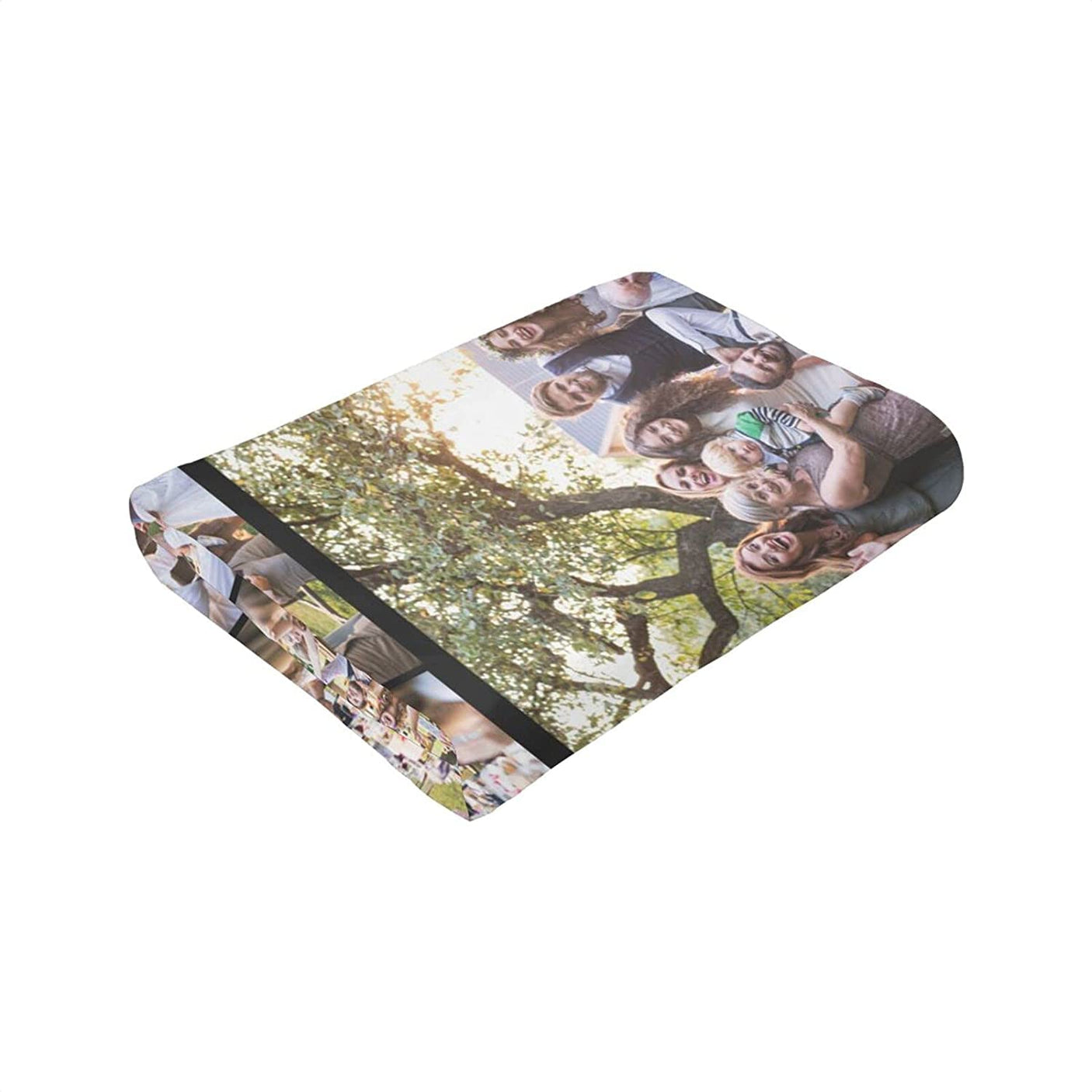 Custom Blanket with Photo Text Personalized Bedding Throw Blankets Customized Flannel Fleece Blankets for Family Birthday Wedding Gift Fits Couch Sofa Bedroom Living Room (1 Photos, 40"x50")