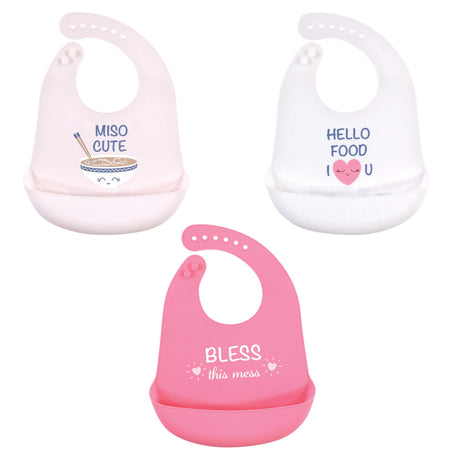 Hudson Baby Unisex Baby Silicone Bibs, Perfect Gentlemen, One Size