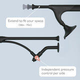 BOONA - The Original Tandem Shower | As Seen On Shark Tank | Double Shower Head for Couples, High Pressure Dual Shower Heads (One Showerhead, Midnight Black)