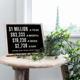 Home Office Motivational Wall Art - Entrepreneur positive Wall Decor - Inspirational Quotes Wall Decor for Men - Millionaire Mindset Poster Hustle Wall Art - Executive Office Decor - Success Wall Art