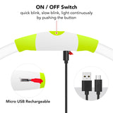 Colaseeme LED Dog Collar Light Up Dog Collars 1 Count USB Rechargeable TPU Glow Safety Basic Dog Collars, Please Do Not Use Fast Charging (Green)