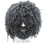 Creative Barbarian Knit Beard Hat Funny Knit Cap Wig Beanie Hats Beard Facemask