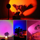 YouOKLight Sunset Lamp, Sunset Projector Lamp 10W LED Sunset Light Night Light 180 Degree Rotation Romantic Rainbow Light USB Charging for Bedroom Party Home Decor, Rainbow…