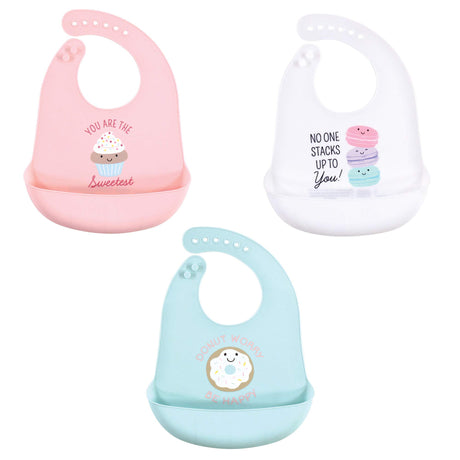 Hudson Baby Unisex Baby Silicone Bibs, Perfect Gentlemen, One Size