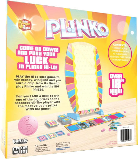 PLINKO - Family Board Game Inspired by The Price is Right, Great for Family Game Night, from Buffalo Games