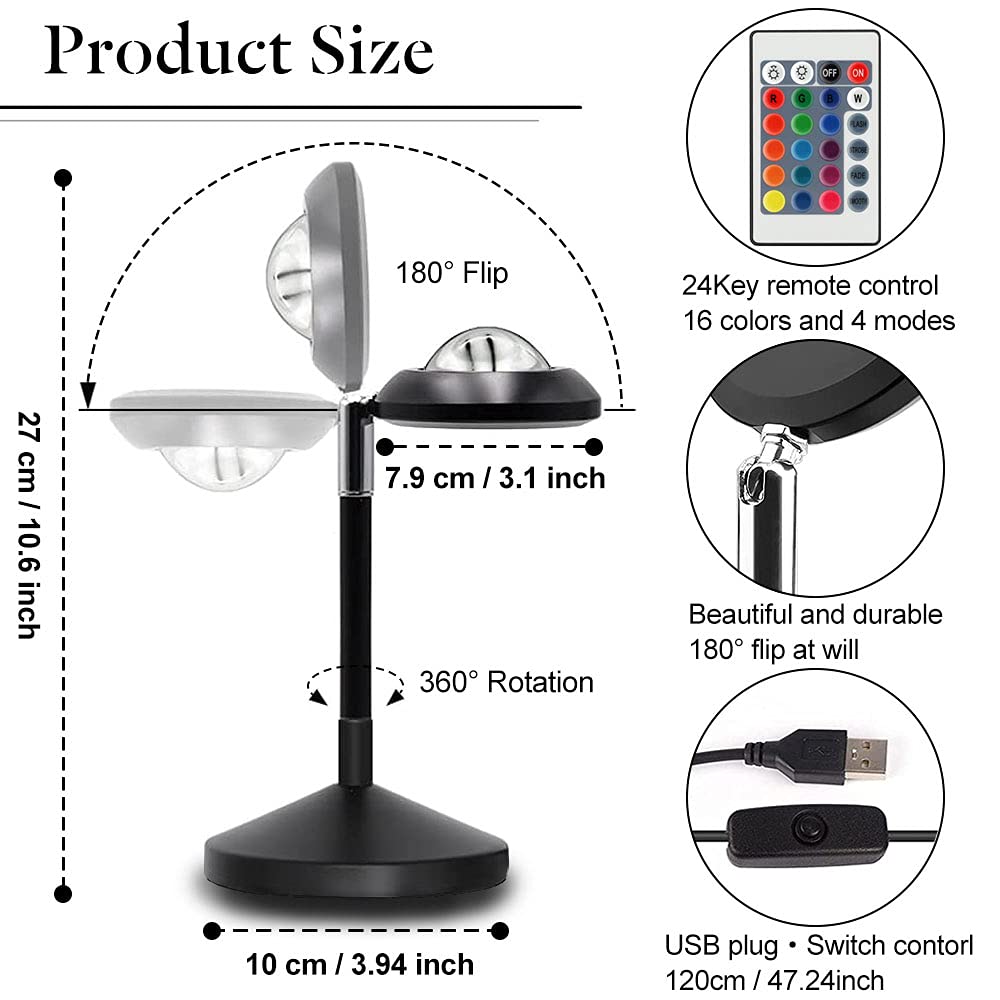 YouOKLight Sunset Lamp, Sunset Projector Lamp 10W LED Sunset Light Night Light 180 Degree Rotation Romantic Rainbow Light USB Charging for Bedroom Party Home Decor, Rainbow…
