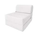 D&D Futon Furniture Sleeper Chair Folding Bed, Studio Sofa Guest Folded Mattress, High Density Foam (70 x 24 x 6, Navy Blue)