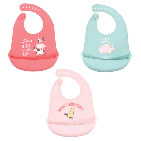Hudson Baby Unisex Baby Silicone Bibs, Perfect Gentlemen, One Size