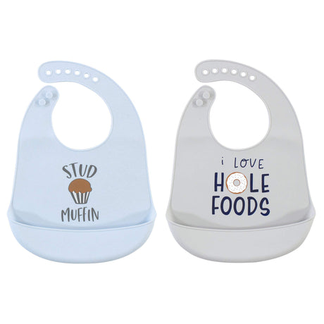 Hudson Baby Unisex Baby Silicone Bibs, Perfect Gentlemen, One Size