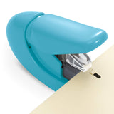 Plus Paper Clinch Compact Staple Free Staple Blue Turquoise
