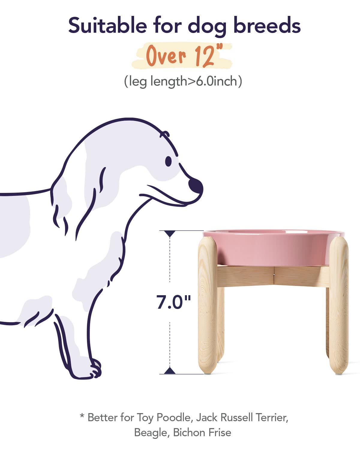 LE TAUCI Dog Bowls Slow Feeder Ceramic, 1.5 Cups Slow Feeding Dog Bowl Small Medium Breed, Puppy Slow Feeder Bowl for Fast Eater, Dog Dishes to Slow Down Eating, Puzzle Dog Food Bowl, Maze Purple