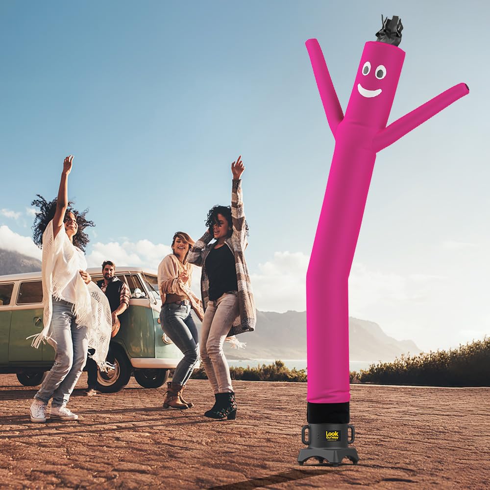 LookOurWay Air Dancers Wacky Waving Inflatable Tube Man Set - 10 Feet Tall Inflatable Dancing Man with Blower - Red