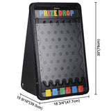 WinSpin 30" Prize Drop Board Foldable Stand Disk Drop Board Game Customizable 6 Slots with 10 Pucks for Carnival Tradeshow Party, (19"x30")