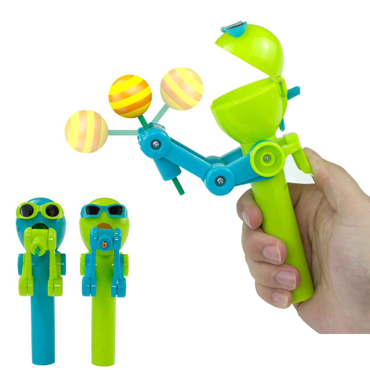 2Pcs Lollipop Case, Christmas Lollipop Robot Holder, Creative Lollipop Robot Toys Creative Design Eat Lollipop, Lollipop Holder Robot Gift, Easter Fun Gift for Kid Over 3 Year(No Lollipop)