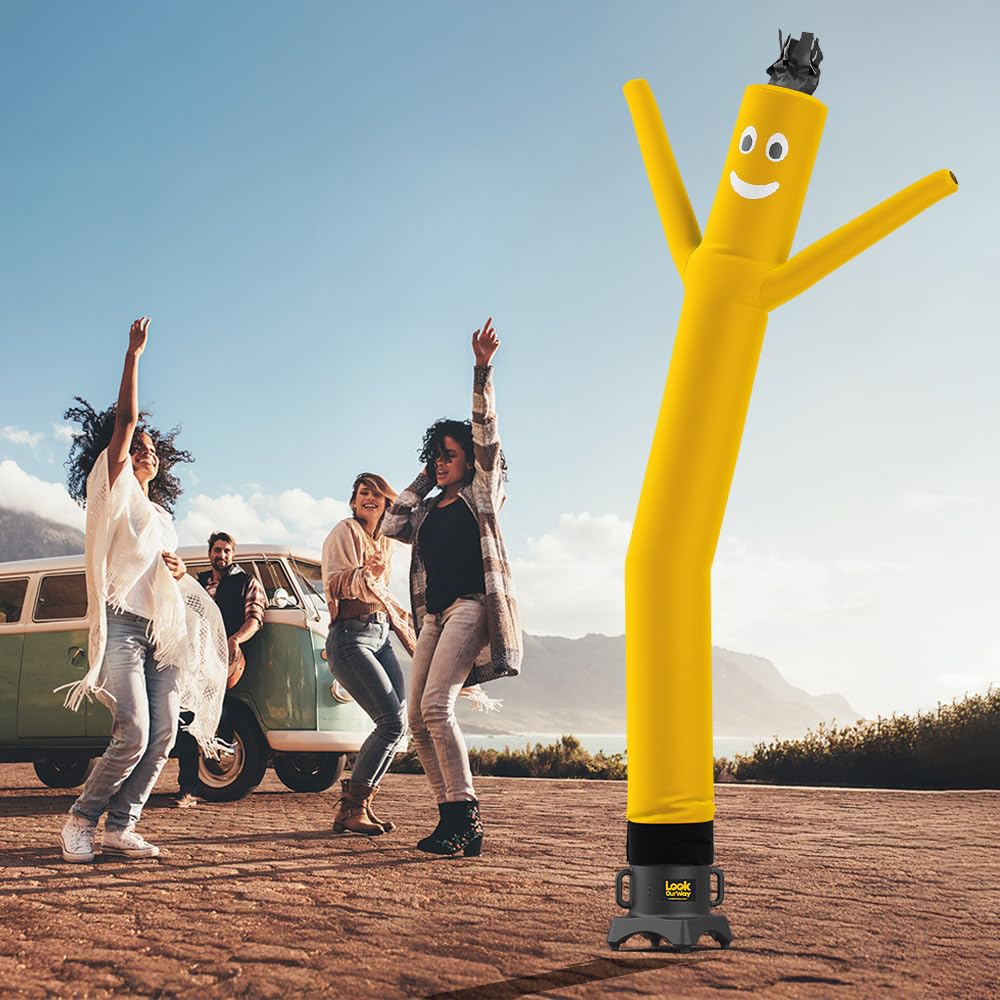 LookOurWay Air Dancers Wacky Waving Inflatable Tube Man Set - 10 Feet Tall Inflatable Dancing Man with Blower - Red