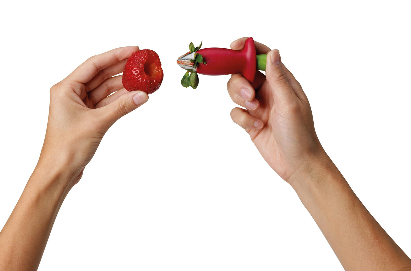 Chef'n Original Stem Gem Strawberry Huller, Red/Green -