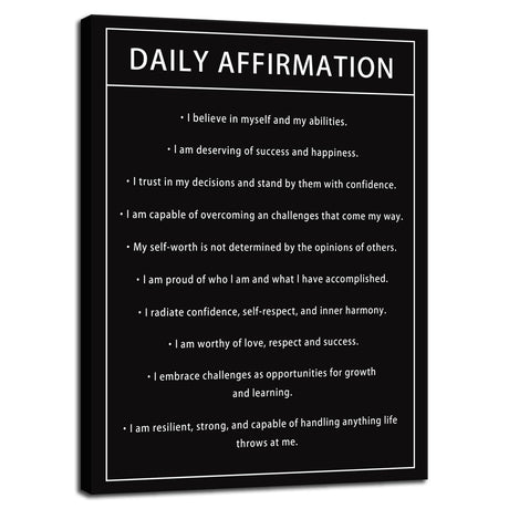 Inspirational Office Wall Decor Motivational Discipline Noun Canvas Wall Art Posters Prints Entrepreneur Quote Wall Picture Paintings Artwork Home Bedroom Framed Ready to Hang[12''W X 18''H]