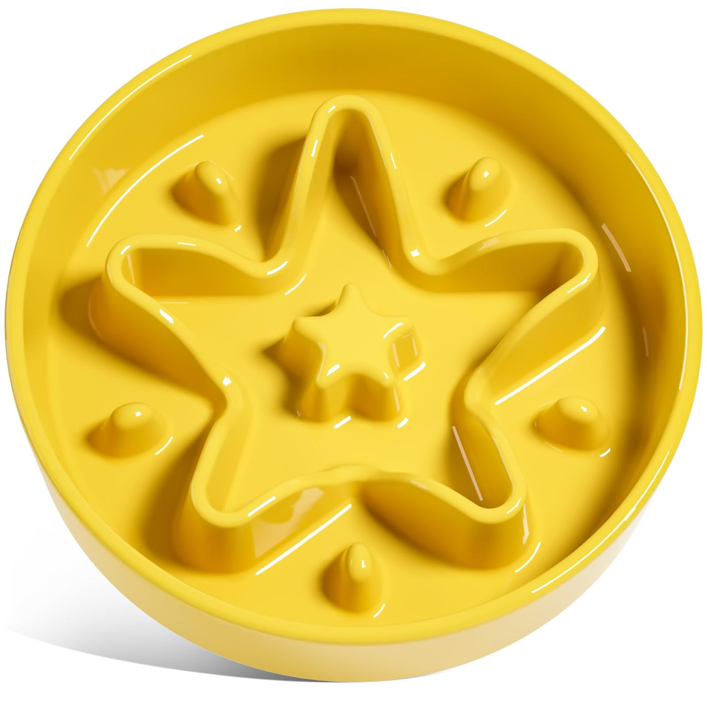 LE TAUCI Dog Bowls Slow Feeder Ceramic, 1.5 Cups Slow Feeding Dog Bowl Small Medium Breed, Puppy Slow Feeder Bowl for Fast Eater, Dog Dishes to Slow Down Eating, Puzzle Dog Food Bowl, Maze Purple