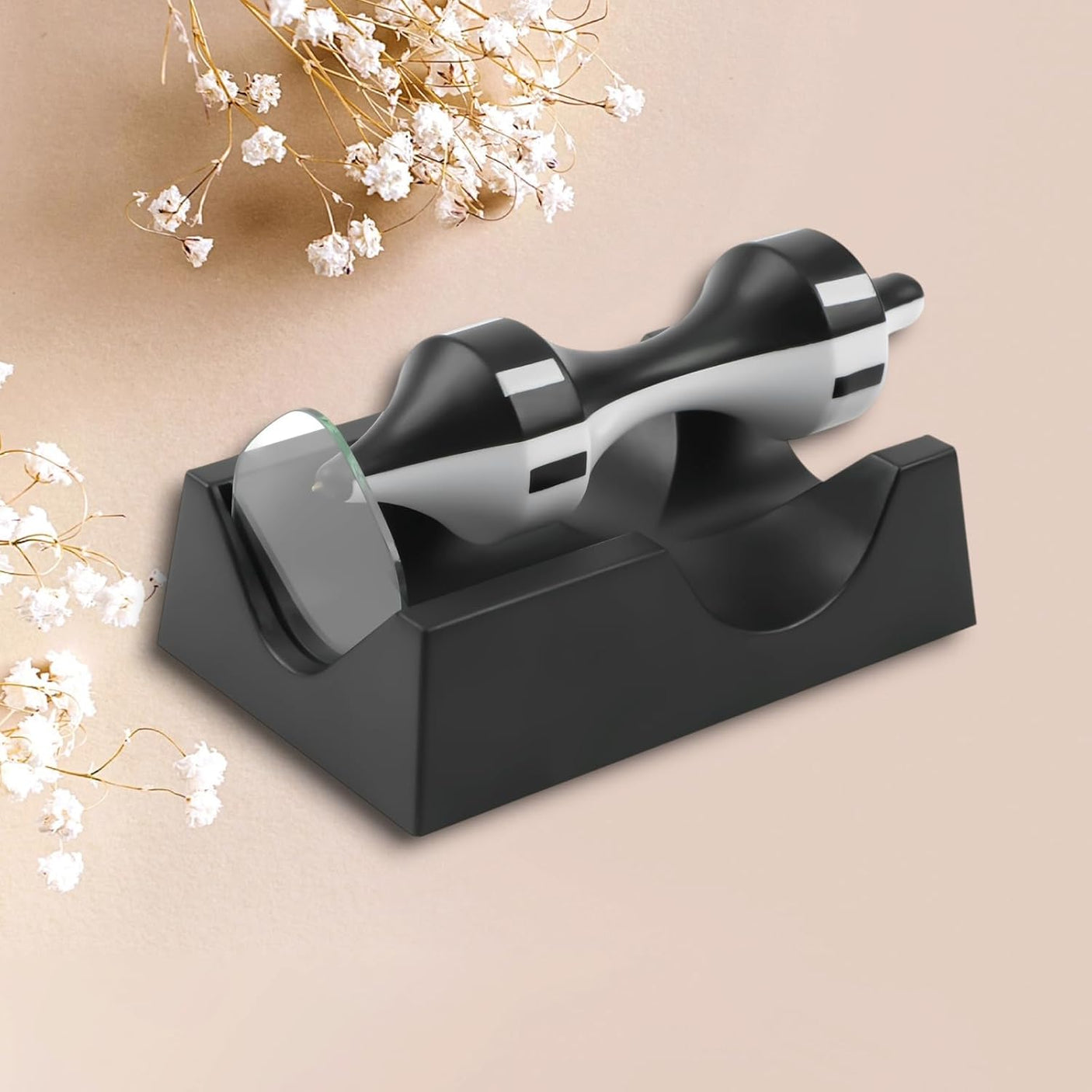 Magnetic Levitator Floating Classic Monochrome Spinning Top Anti-Gravity Gyroscope Toy for Office Desk Home Decoration