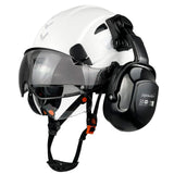 Industrial Safety Helmet with Visor Ear Muffs Hard Hat with Visor Vented Hardhats Construction Work Head Protection ANSI